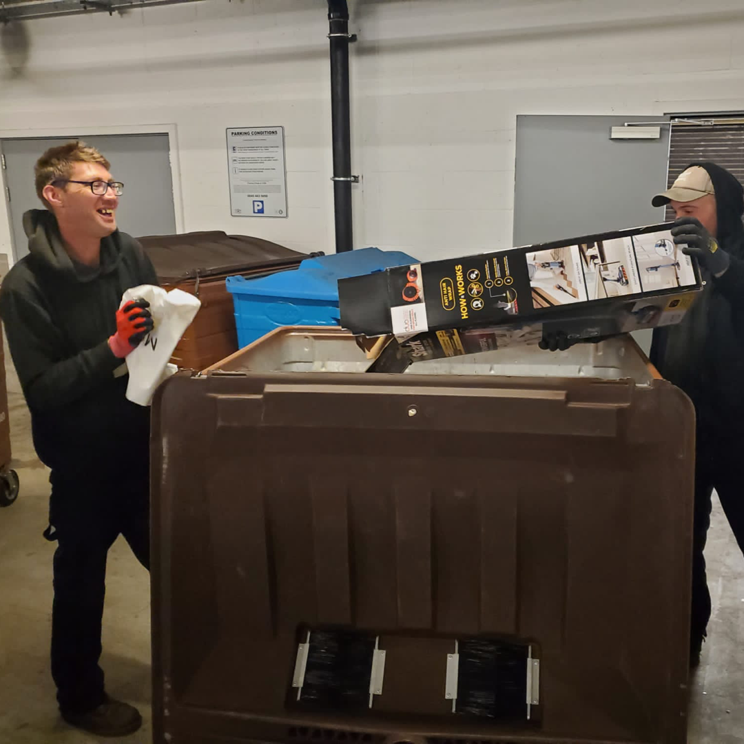 Sorting bin contents